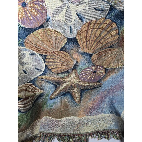 SEASHELL CLUSTER Tapestry Red Farm Studios- Cottage Beach House Decor- VTG - Picture 6 of 12